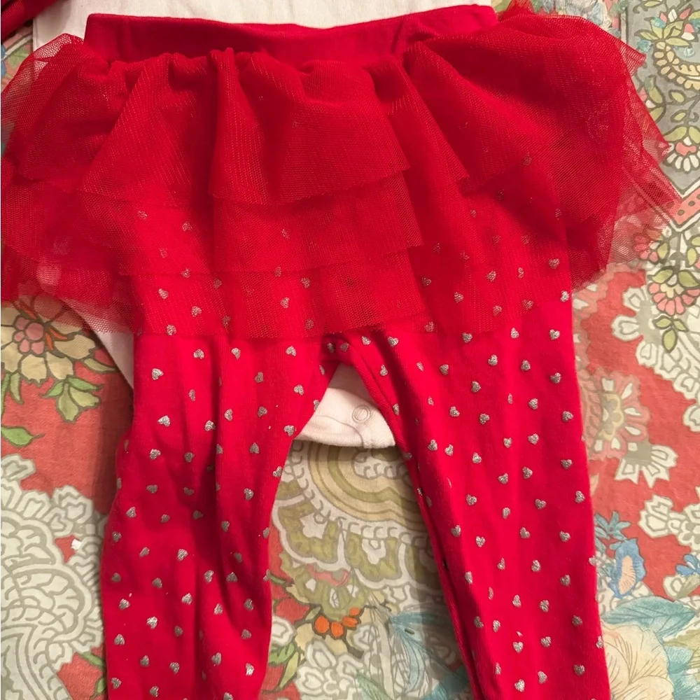 Valentine Outfit with Red Tutu & headband 12mo Perfect